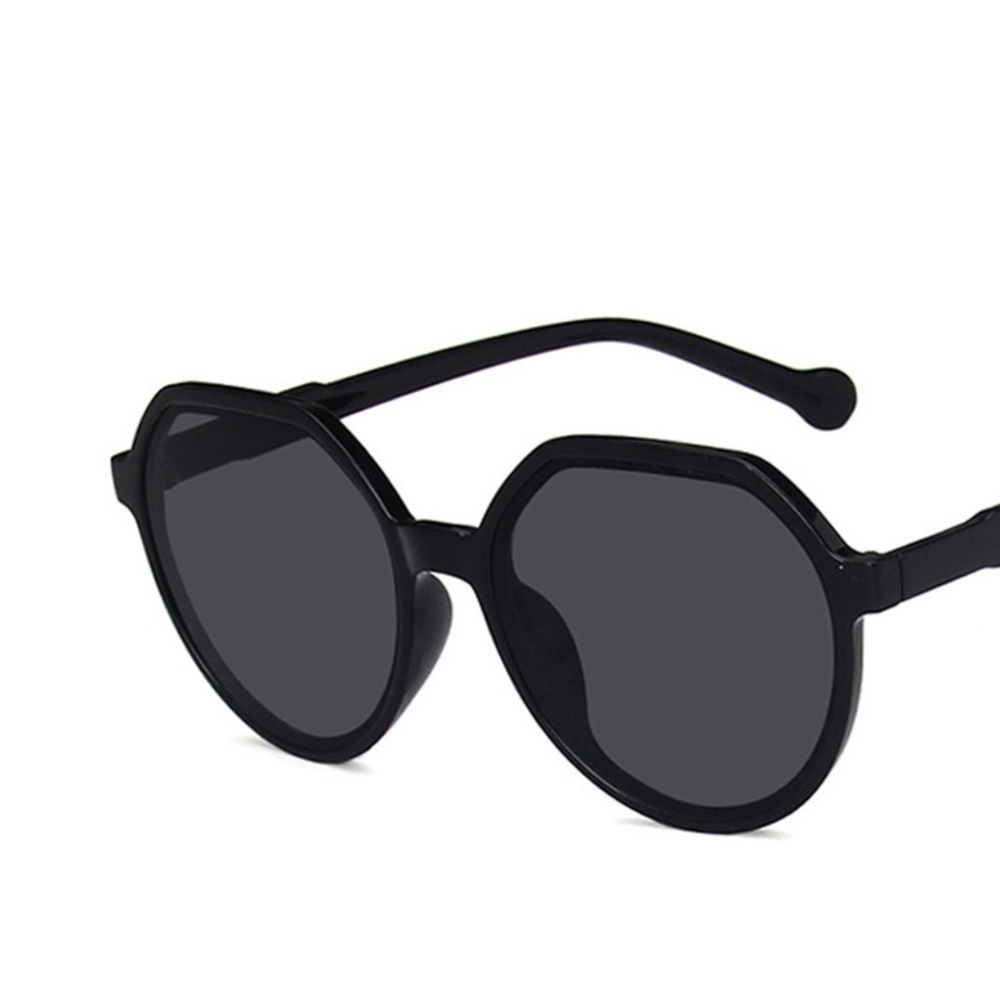 **CLOVER* Black Retro Solid Color Fashion Sunglasses